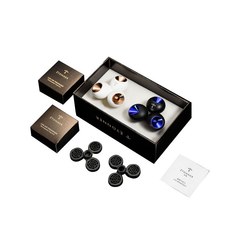 途雅（ ETONNER）车载出风口香水 空调香薰夹 风口装饰 香薰除异味 魔法星球黑白对装海洋百合/支  