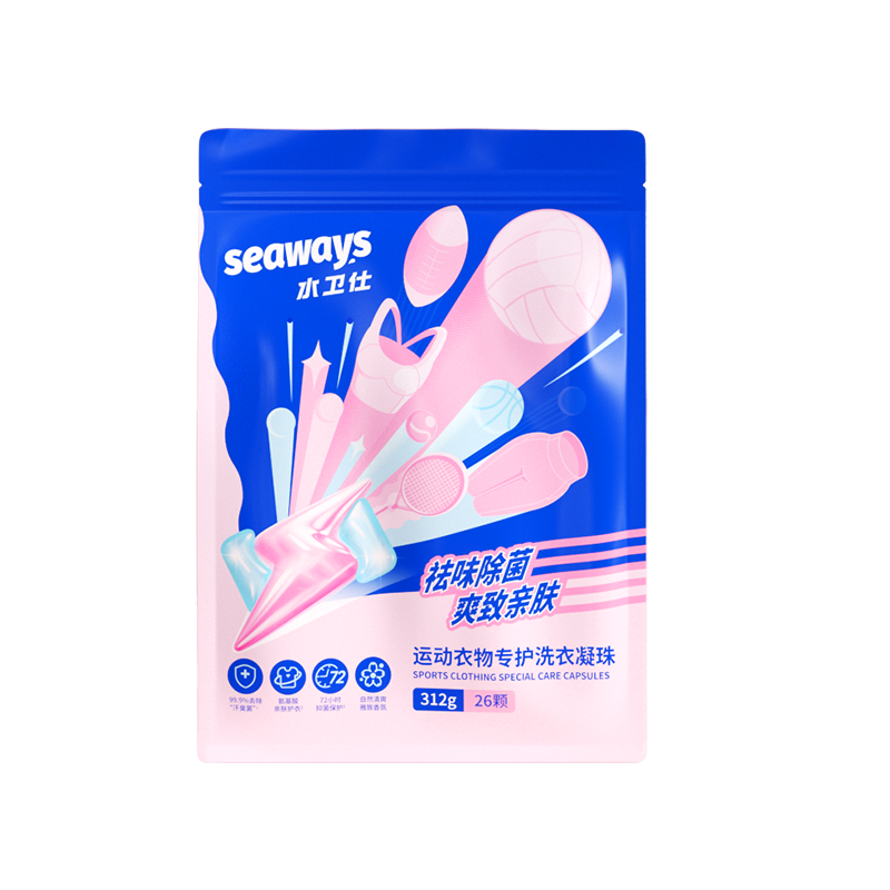 水卫仕 运动衣物专护洗衣凝珠 312g&times;1袋 宝石蓝