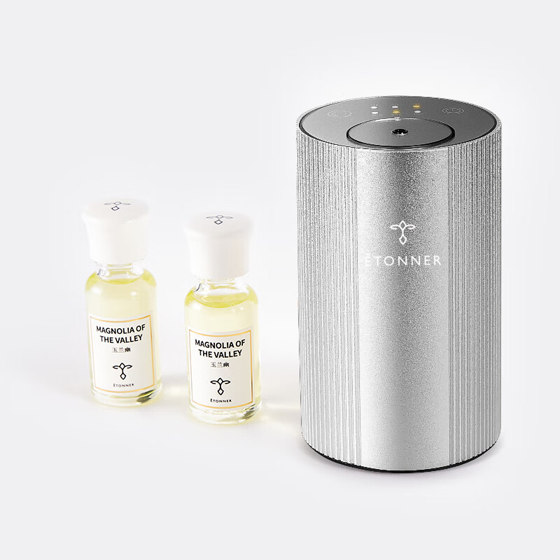 途雅（ETONNER) 车载香水 智能喷雾香薰机 铝合金车载精油香氛 电子智能扩香器 新车除异味 20ml*2瓶/盒  