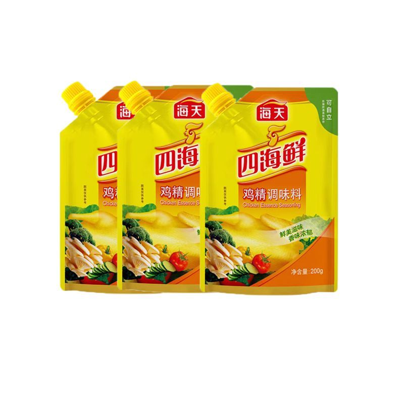 海天四海鲜鸡精200g*3袋 .