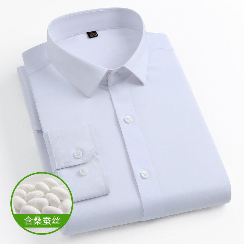 丰讯含桑蚕丝男士春秋长袖衬衫YTMPS2307（单位：件） 白色 170