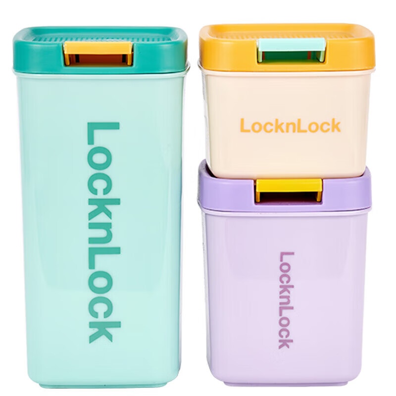 乐扣乐扣 玩趣密封罐三件套 HTE824S3FU 混色