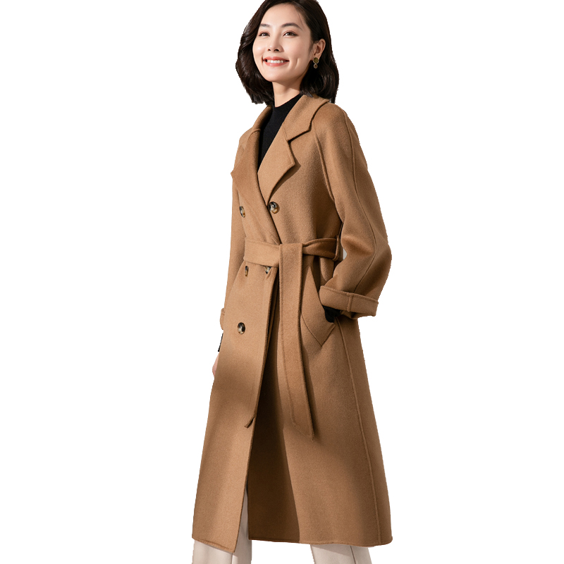 丰讯纯羊毛女款双面呢大衣YTMDG23108（单位：件） 蒂森驼 M