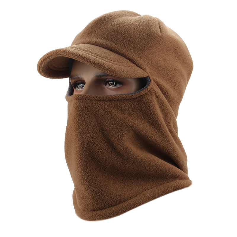 三极 TP6384   防风抓绒保暖帽子     36*31cm 棕色