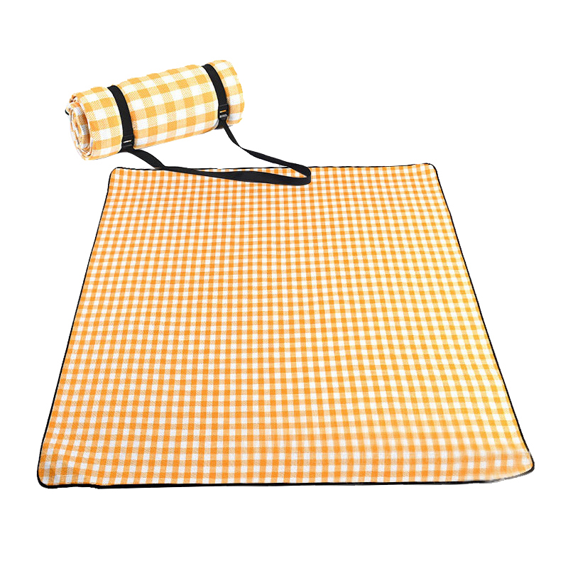三极 TP1208 格子防潮野餐垫 黄色 200*150*（厚3mm）