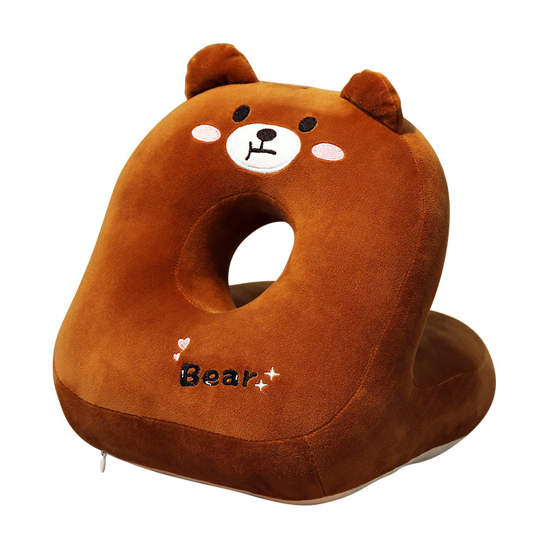 三极 TP1271  办公室午休枕趴睡枕头   25*30cm 棕熊（无毛毯）