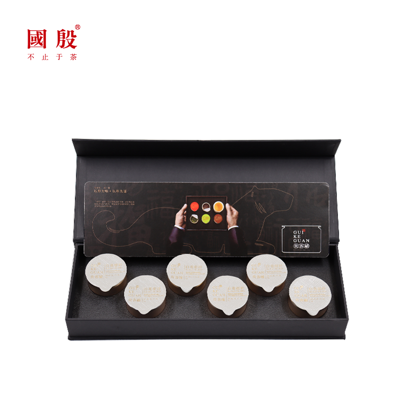国殷 贵客罐|白毫银针（6罐） （福鼎白茶/30克/6罐） 曜石黑