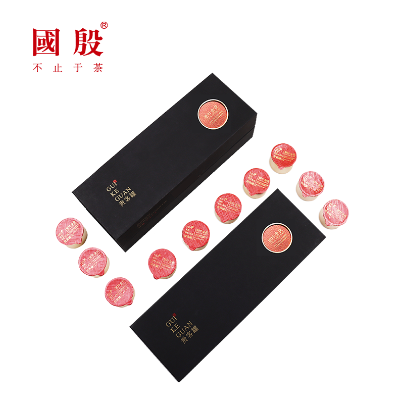 国殷 贵客罐|原叶金茯（12罐） （安化黑茶/60克/12罐） 深空流光