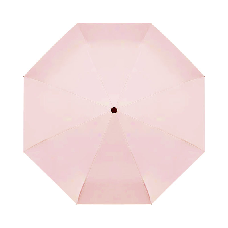 三极 TP7013 全自动晴雨黑胶遮阳伞 浅粉色