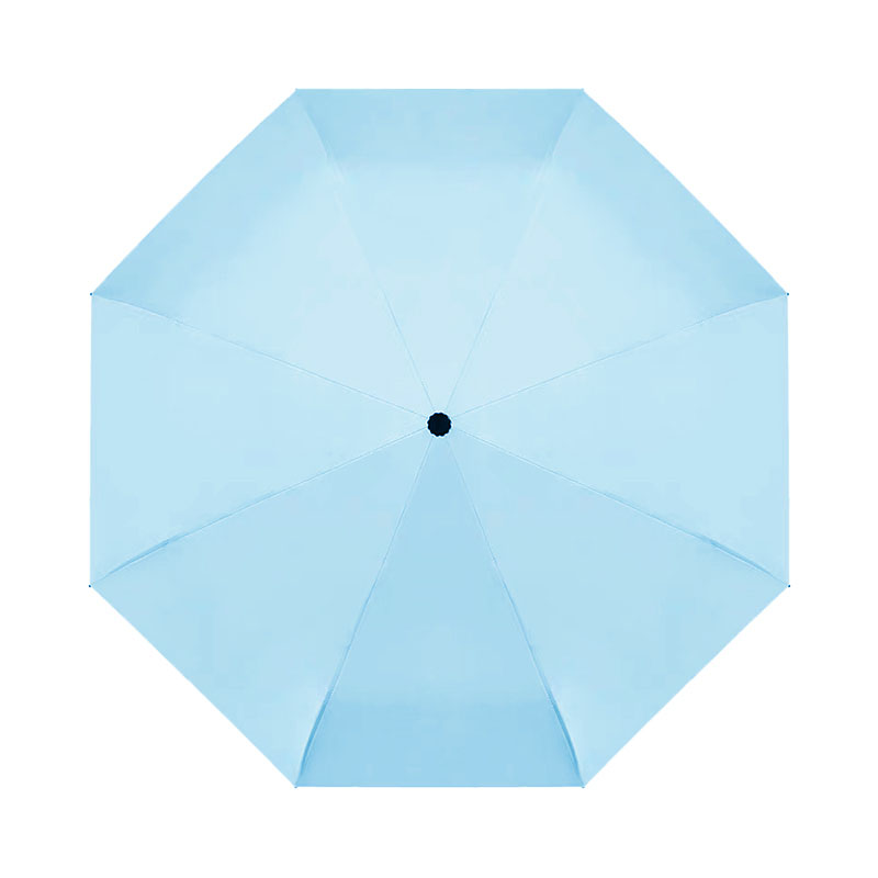 三极 TP7013 全自动晴雨黑胶遮阳伞 浅蓝色