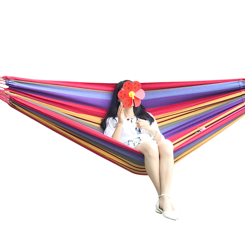 三极 TP1106  户外室内帆布棉双人吊床  200*160 个 以色列条纹