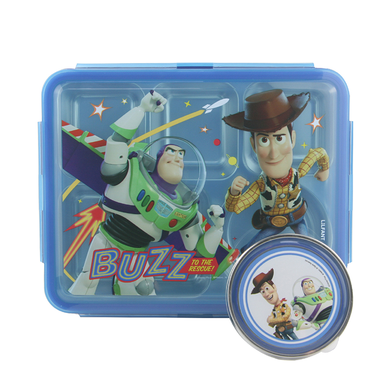 LILFANT利房玩具总动员4不锈钢餐盘套装TOY8558 蓝色