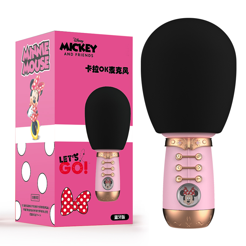 迪士尼（DISNEY）无线蓝牙 话筒麦克风音响一体 儿童礼物 适用于苹果华为小米等手机 CE-854V米奇红 粉色