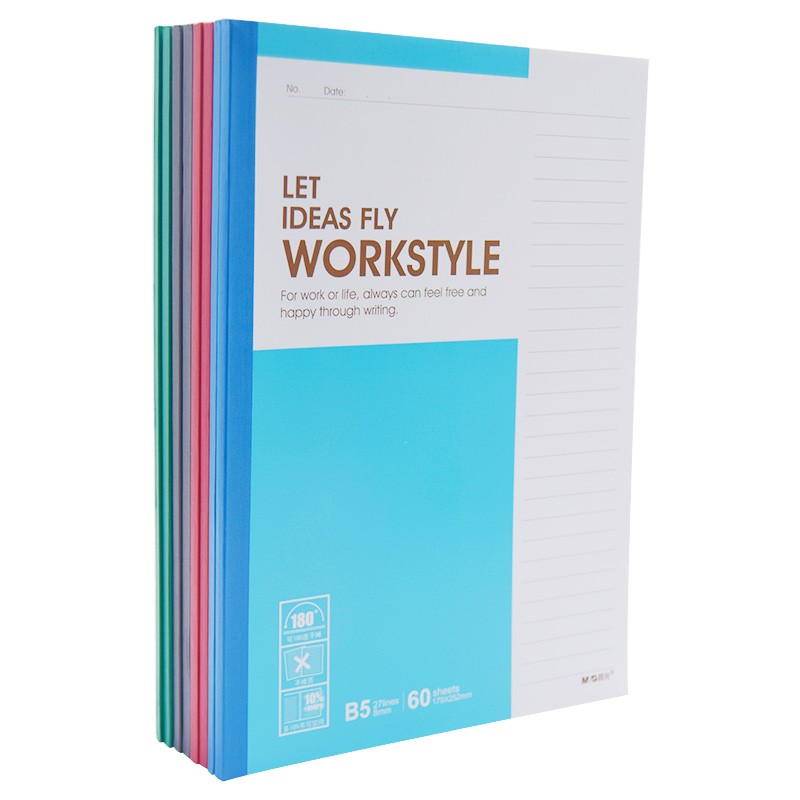 晨光（M&G）APYJR411 B5无线装订本60页商务软抄记事本  8本装 混色