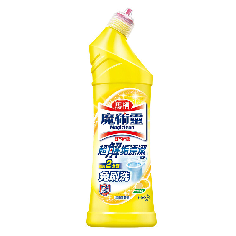 花王（KAO）魔术灵杀菌瞬洁马桶清洁剂柠檬清香 500ml/瓶 香槟黄