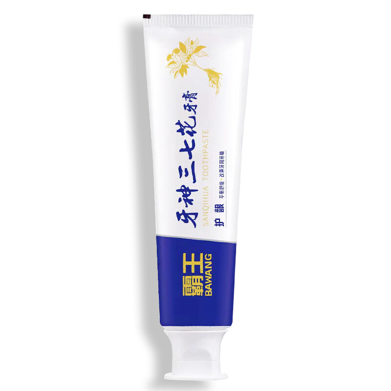 霸王（BAWANG）牙神三七花牙膏（护龈）10101001142 180g（单位：支） 蓝色