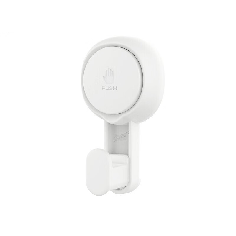 太力吸盘挂钩免打孔强力真空挂衣钩粘钩挂毛巾架衣服浴室卫生间厨房门后墙壁挂钩贴无痕 粗钩2个装 AW553（单位：套） 白色