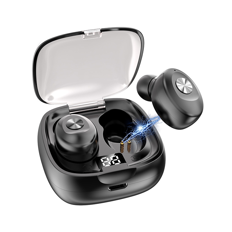 纽曼（Newmine）L10-TWS蓝牙耳机双耳6D音效HIFI音质超长续航电池仓 黑色