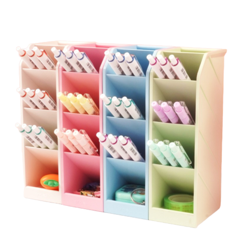 晨光(M&G)文具斜插式笔筒 学生办公用品桌面收纳盒 粉色单个2个起订 ABT98476 粉色