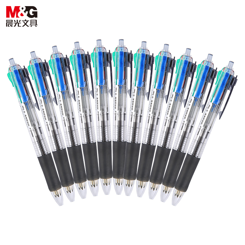 晨光（M&G） 按动圆珠笔 BP8030 0.7mm/4色*12支 混色（单位：盒）