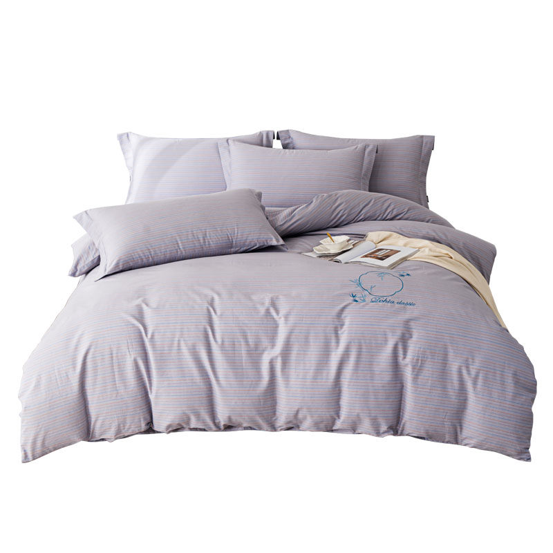 多喜爱-全棉优选四件套 春江晓影 203*229cm 灰色 203*229cm