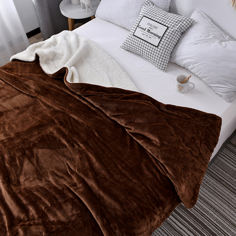 罗曼罗兰尤克里毛毯150x200cm 深蓝色 灰色