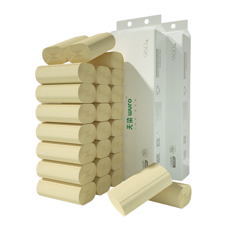 无染（WURO） 无芯卷纸 4层80g*36卷 卷纸 白色（单位：箱）