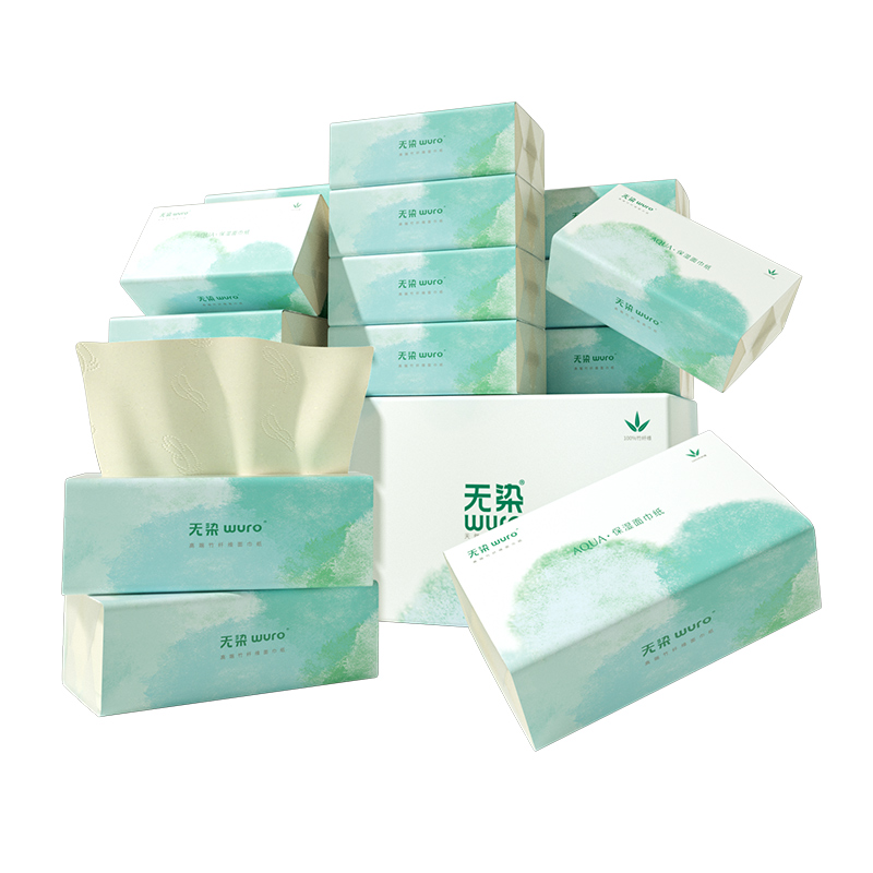 无染（WURO） 乳霜 3层120抽*12包 抽纸 白色（单位：箱）