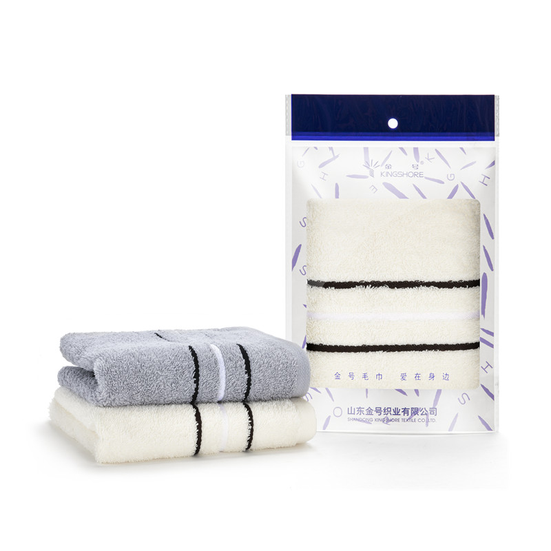 金号（KING SHORE) HY3118  70*140cm 浴巾单条巾选袋装（单位：袋） 灰色米白随机