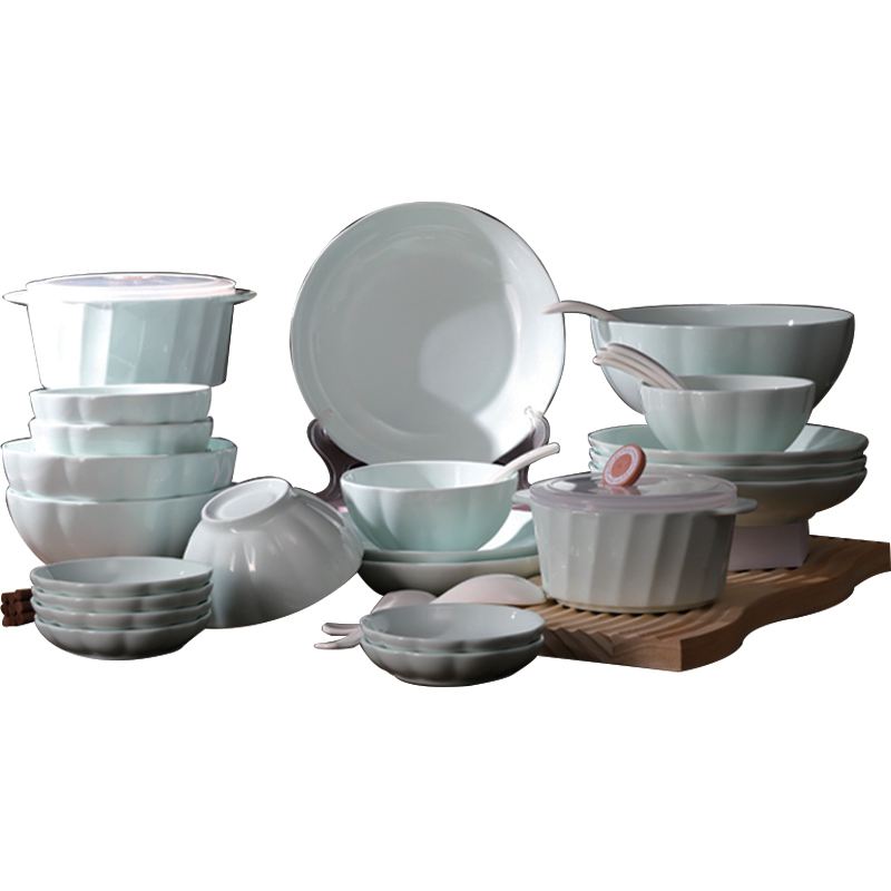 爱依瑞斯ARIS  36头陶瓷餐具组合 金瓜青瓷全家福 AS-D3602H  