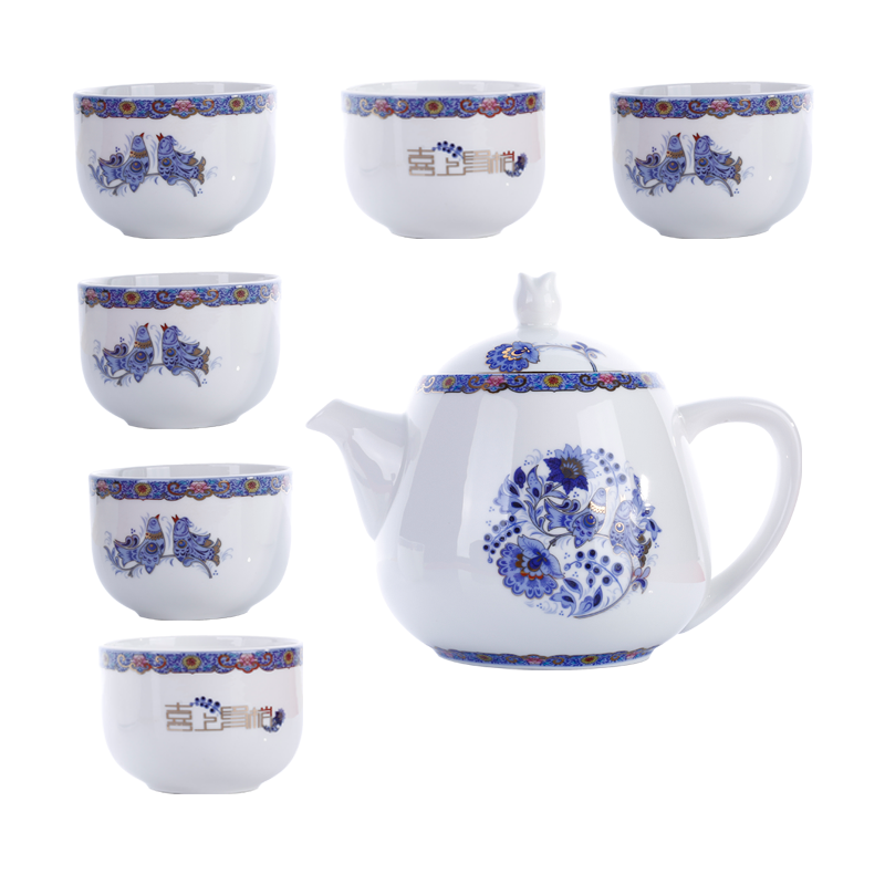 朵彩 docare  骨质瓷商务七件套茶具套装 喜上眉梢  DC-SW7001  