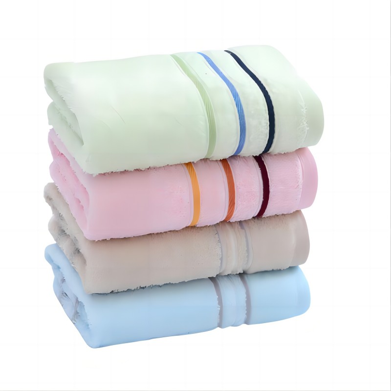 洁丽雅新疆棉毛巾彩色横条4条装6443（单位：条） 混色