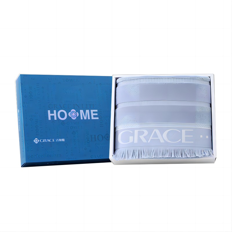 洁丽雅（Grace）商旅臻品-9 商务款一条浴巾装  天地盖礼盒 随机