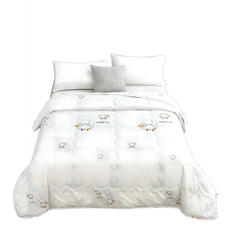 洁丽雅 轻奢水洗羊毛被200*230cm重量2.5kg（单位：床） 白色