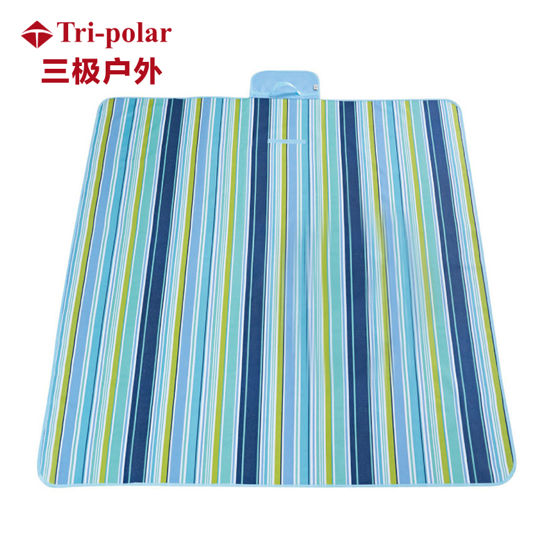 三极 TP1201 加厚加大牛津布草坪垫子   200*200cm  单位：张 蓝色彩条