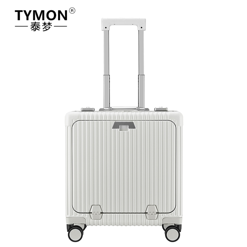 TYMON（泰梦）柠檬夏日-旅行箱（铝框款）TM-1925杯架 烟白色 18寸