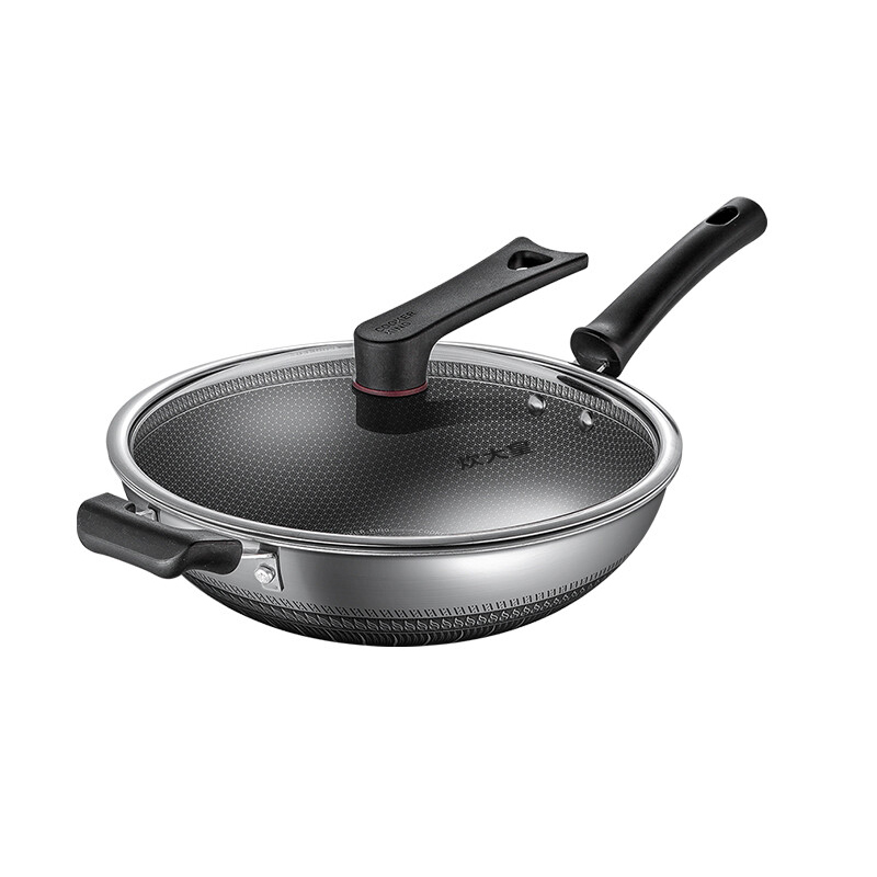 炊大皇316多层钢炒锅CG32SY（单位：个） 不锈钢色