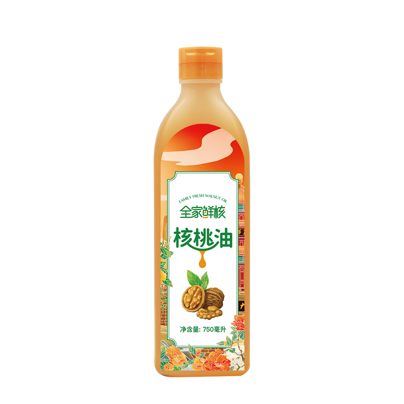 御福年全家鲜核核桃油750ml（纯正） 黄色