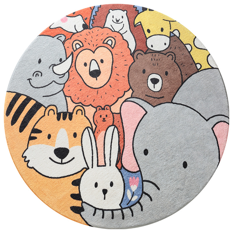 大江地垫地毯羊羔绒室内防滑垫-嬉戏（单位：张） 120*120cm