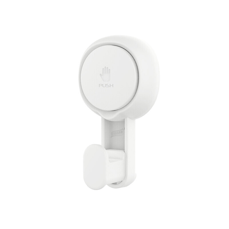 太力免打孔挂钩粘钩吸盘厨房浴室挂钩贴强力无痕毛巾挂衣钩4个装 AW563（单位：套） 白色