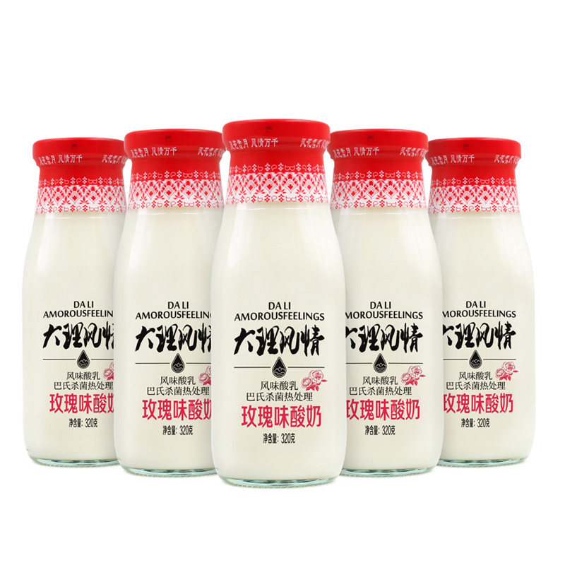 欧亚大理风情玫瑰酸奶320ml*10瓶 红色