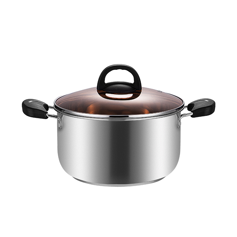 yispot易铂 德勒汤锅YP-9044奥氏体不锈钢24cm（单位：套） 不锈钢色