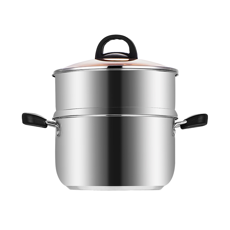 【yispot易铂】德勒双层蒸锅YP-9040奥氏体不锈钢24cm 不锈钢色