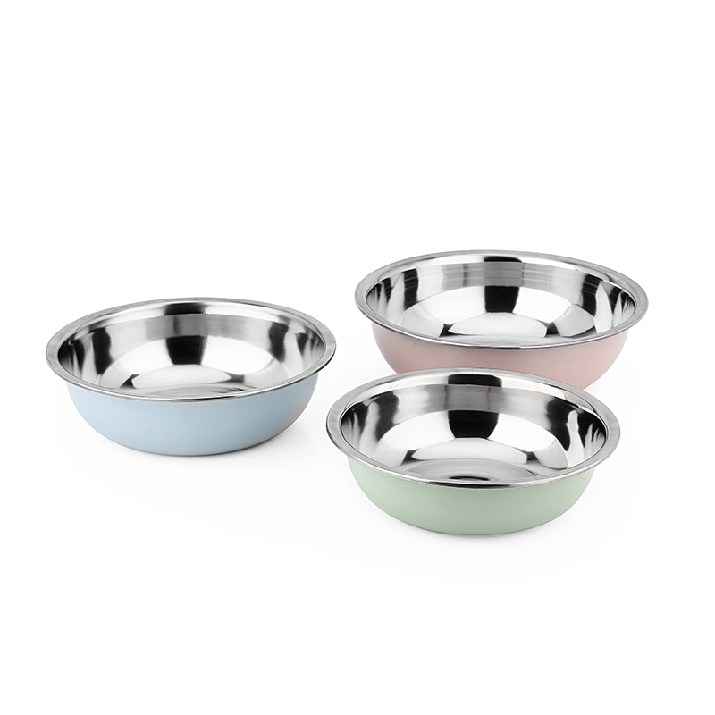 【yispot易铂】辛斯彩盆三件套YP-8047铁素体不锈钢22cm+24cm+26cm 彩色