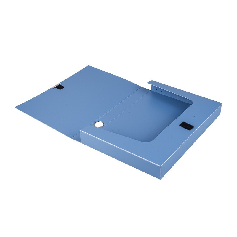 晨光ADM95288 办公A4档案盒办公粘扣资料盒文件收纳盒加厚PP材质塑料收纳盒 蓝色 35mm经济型档案盒 12个装 蓝色