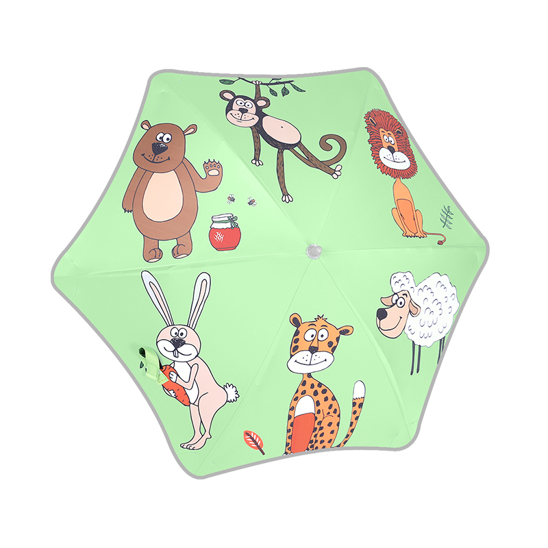 美度儿童伞圆角安全式小学生雨伞M6013   50cm*6K/把 动物园