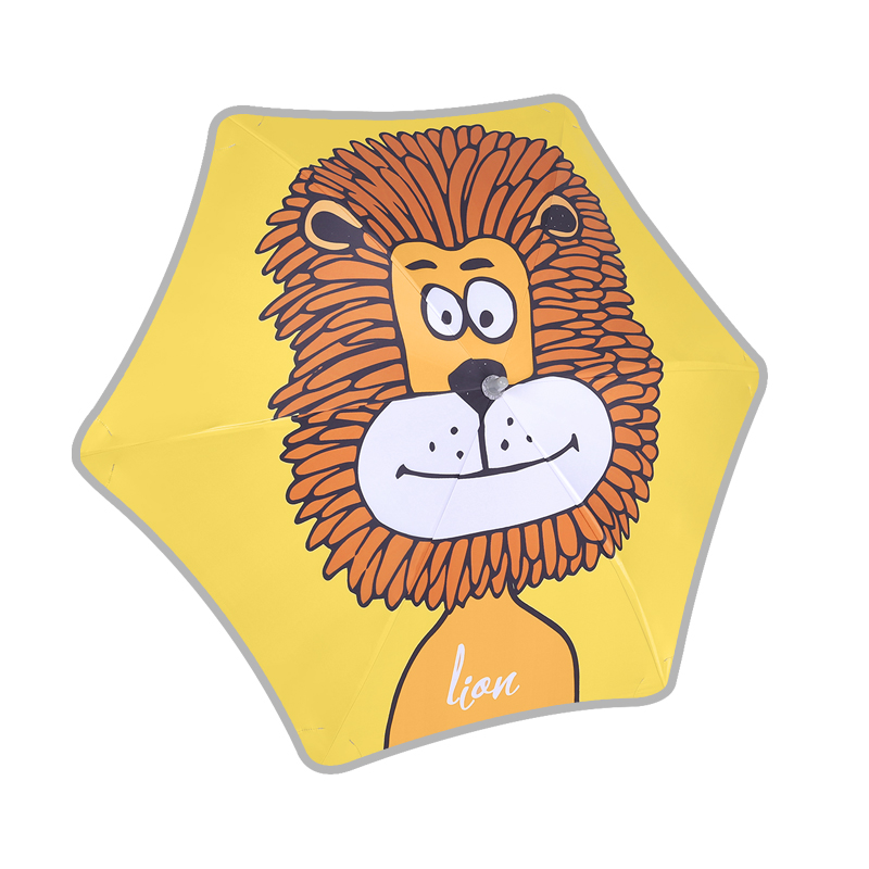 美度儿童伞圆角安全式小学生雨伞M6013   50cm*6K/把 狮子