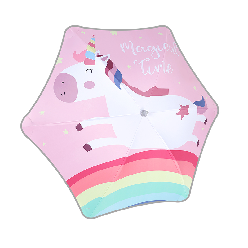 美度儿童伞圆角安全式小学生雨伞M6013   50cm*6K/把 小马