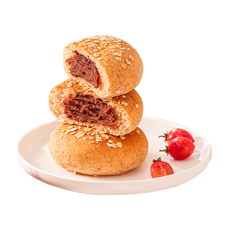 七年五季原味红豆沙全麦欧包全麦原味红豆沙欧包400g 6只 1件装【48小时顺丰发货】 无色