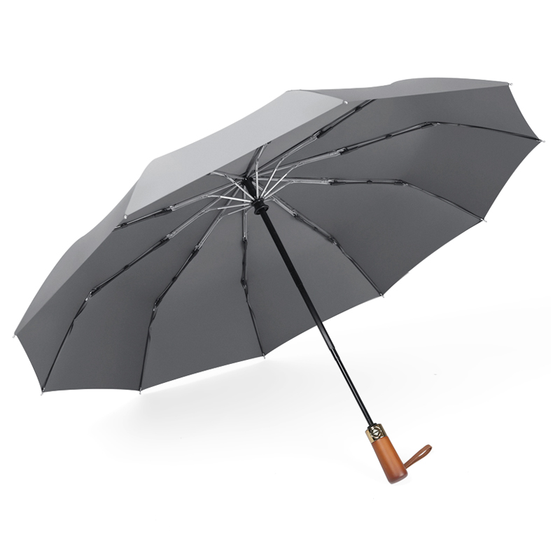 美度全自动雨伞10骨折叠防风M3018  58.5cm*10k/把 灰色